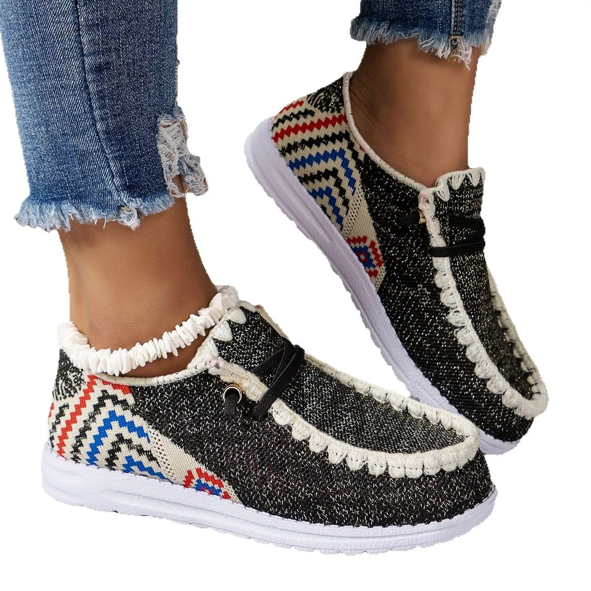 Round Toe Flats Sneakers - Fashorio