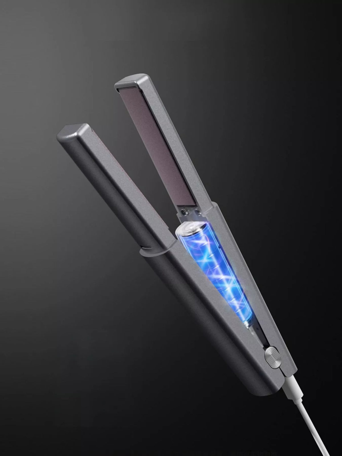 Hair straightener USB charging port