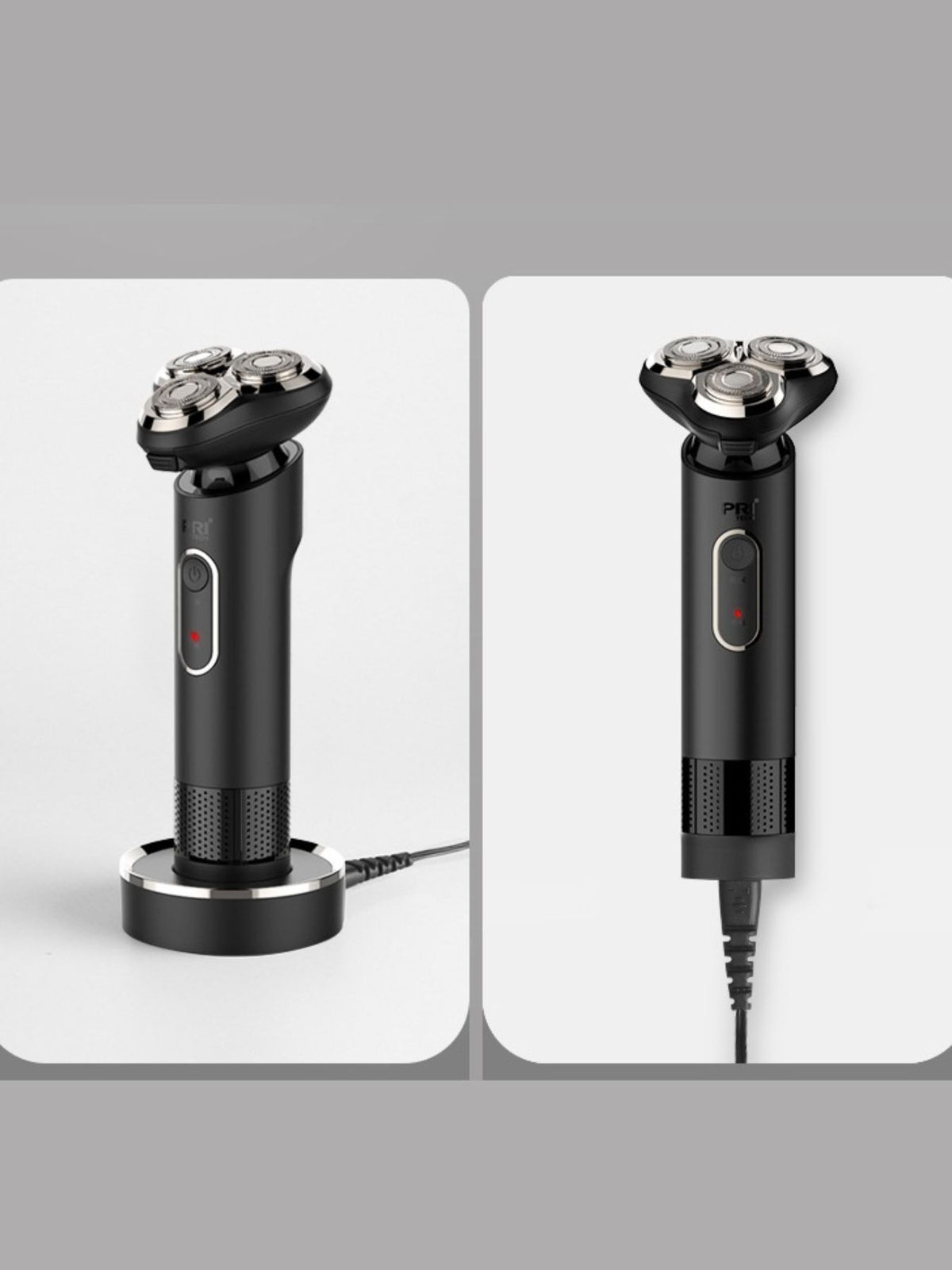 Electric shaver held in hand