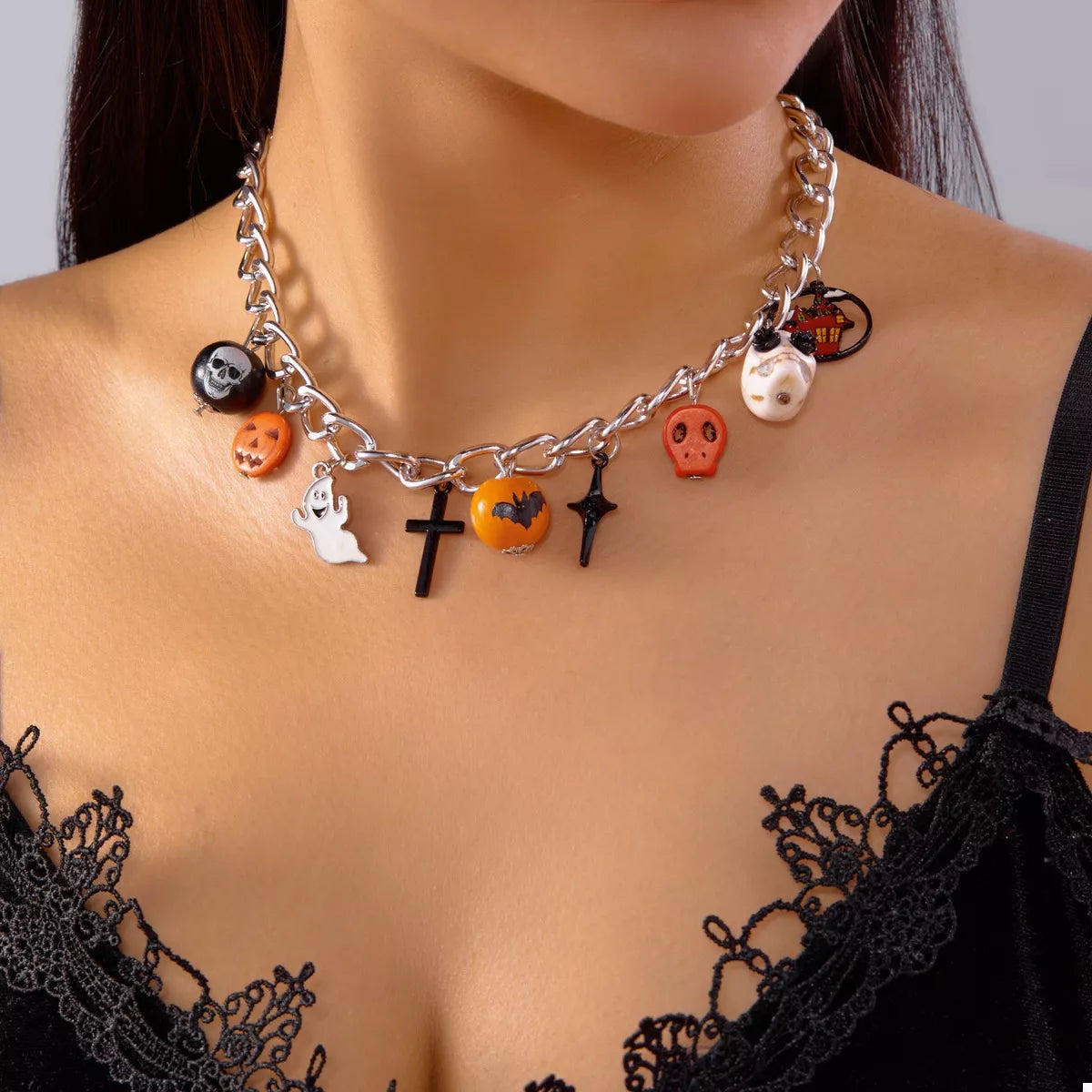 Halloween Charm Chain Necklace - Fashorio