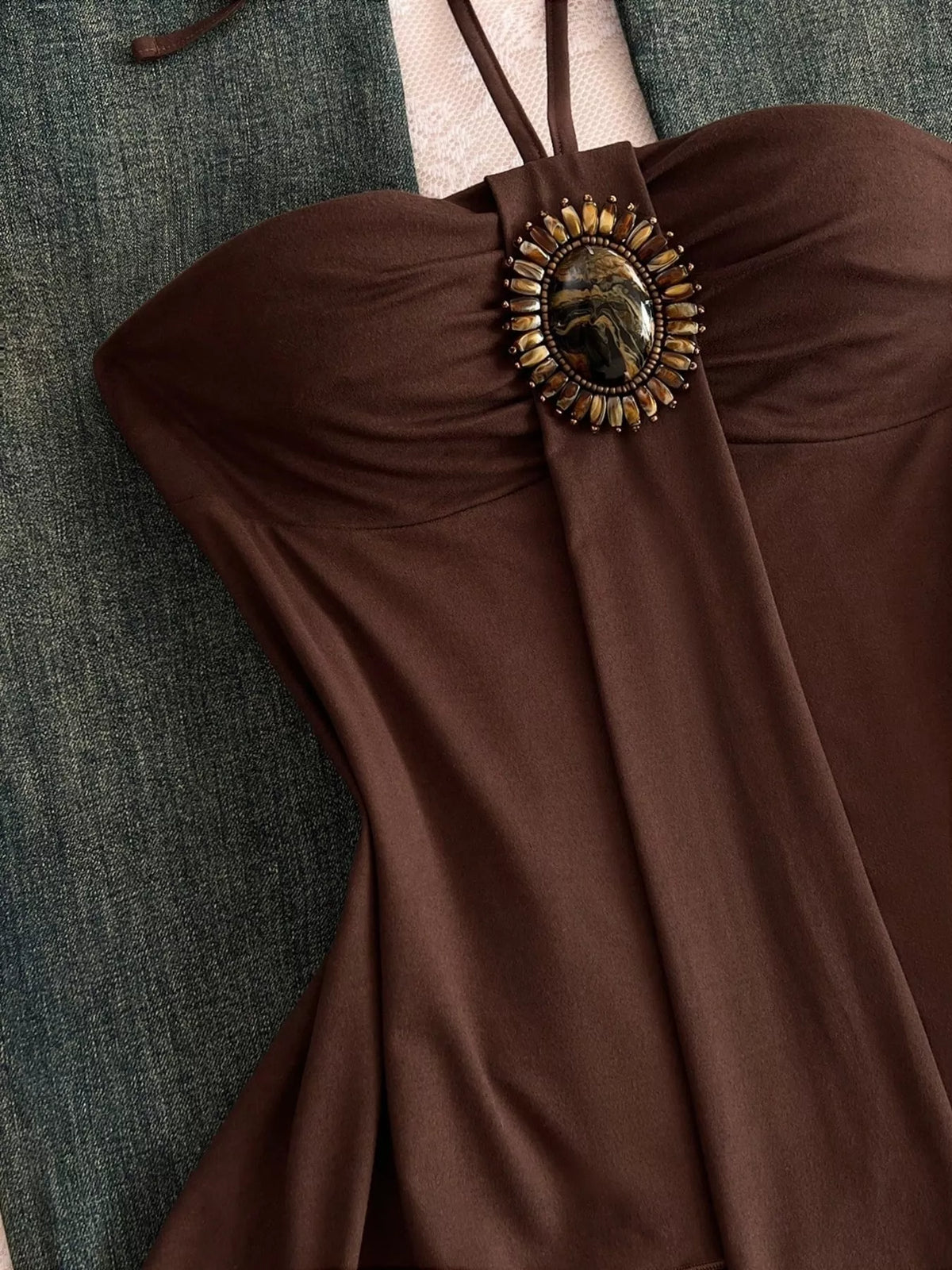 Embellished cami shown in a second colourway