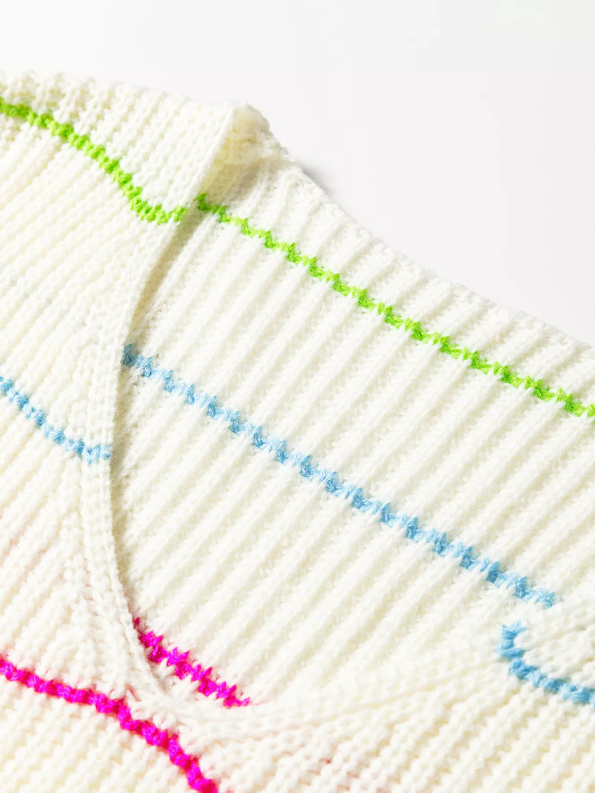 striped sweater sleeve view