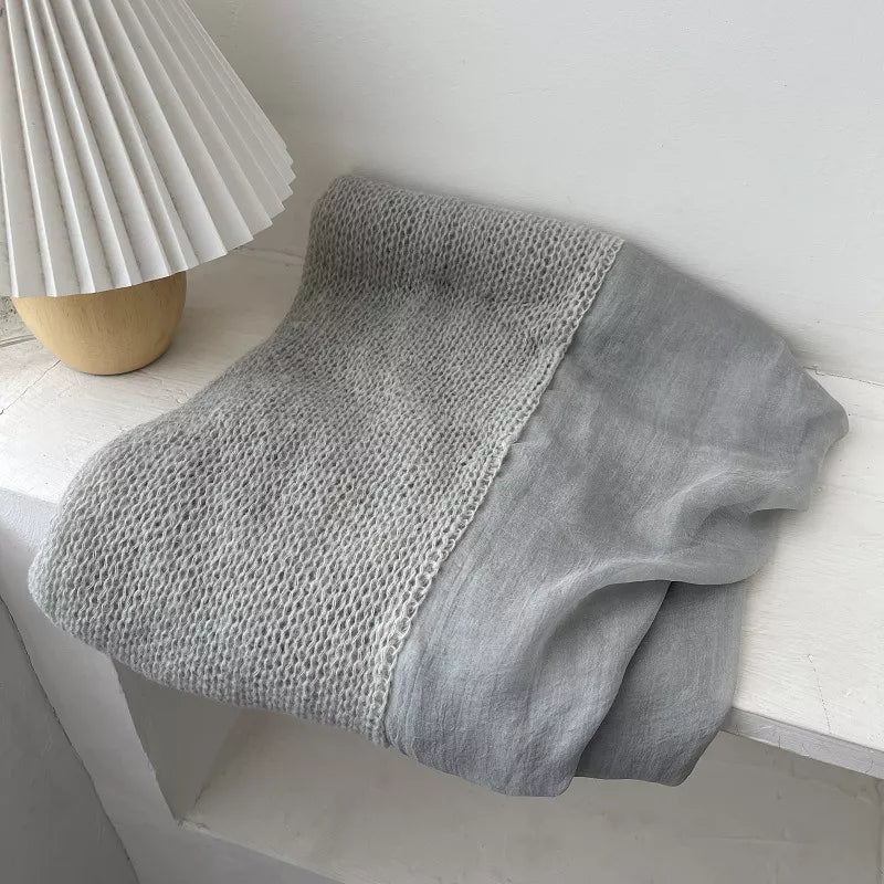 Soft cotton scarf shown at full length
