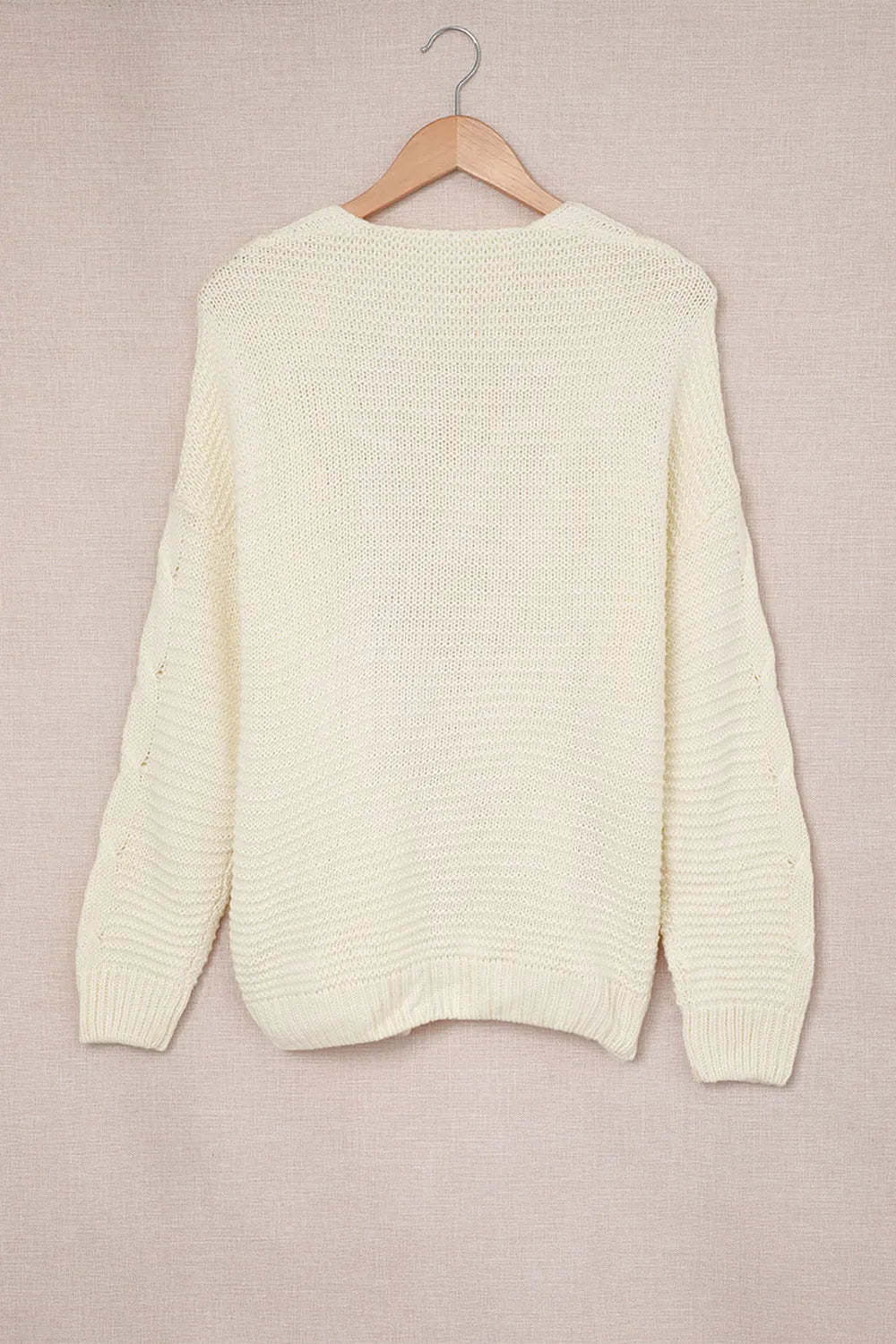 Cable-Knit Open Front Cardigan - Fashorio