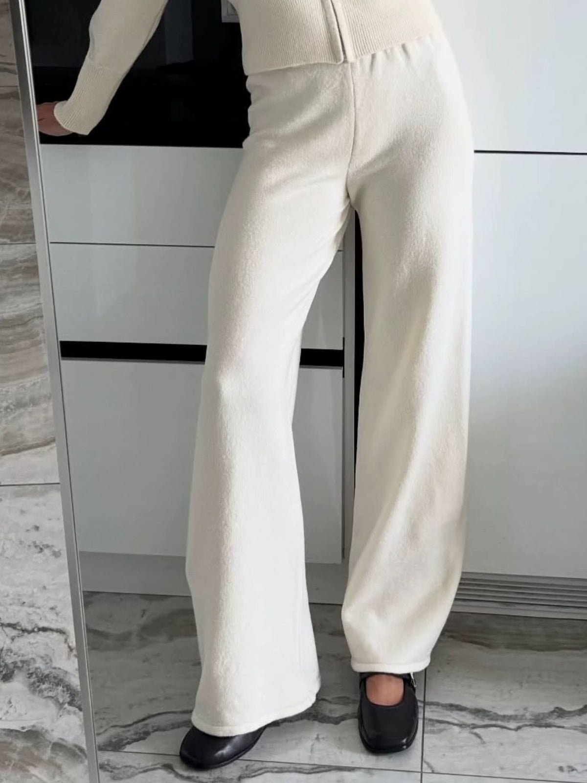 Zip Up Outerwear and Wide Leg Pants Set, view 21
