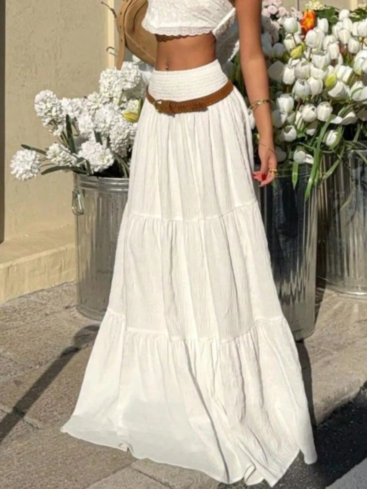 Maxi skirt back view