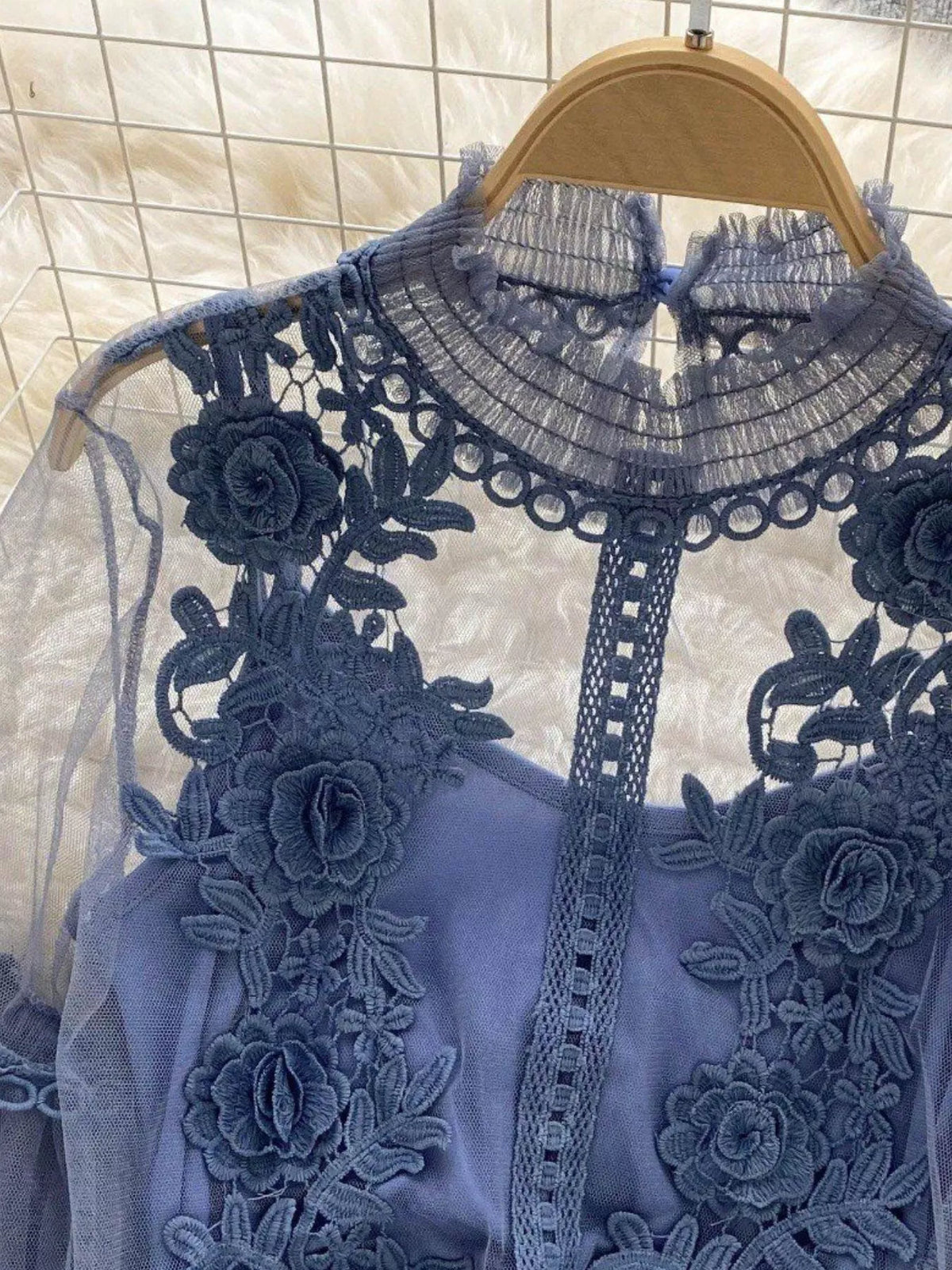 Floral Lace Blouse and Cami Two Piece Set, view 27
