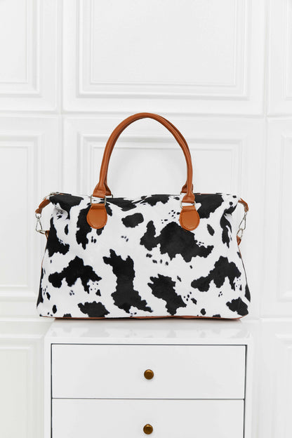 Animal Print Brushed Weekender Bag - Fashorio