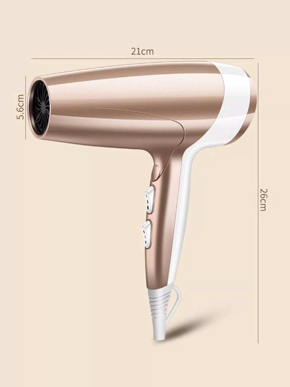 Hair dryer being used to style hair