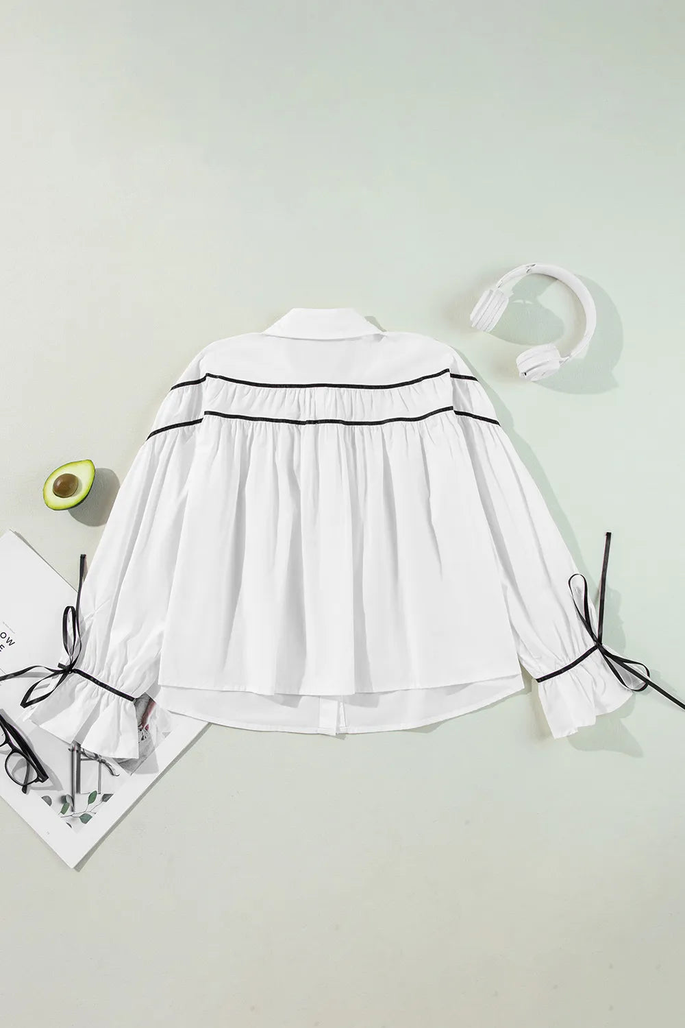 Ribbon bow collar tied neatly detail