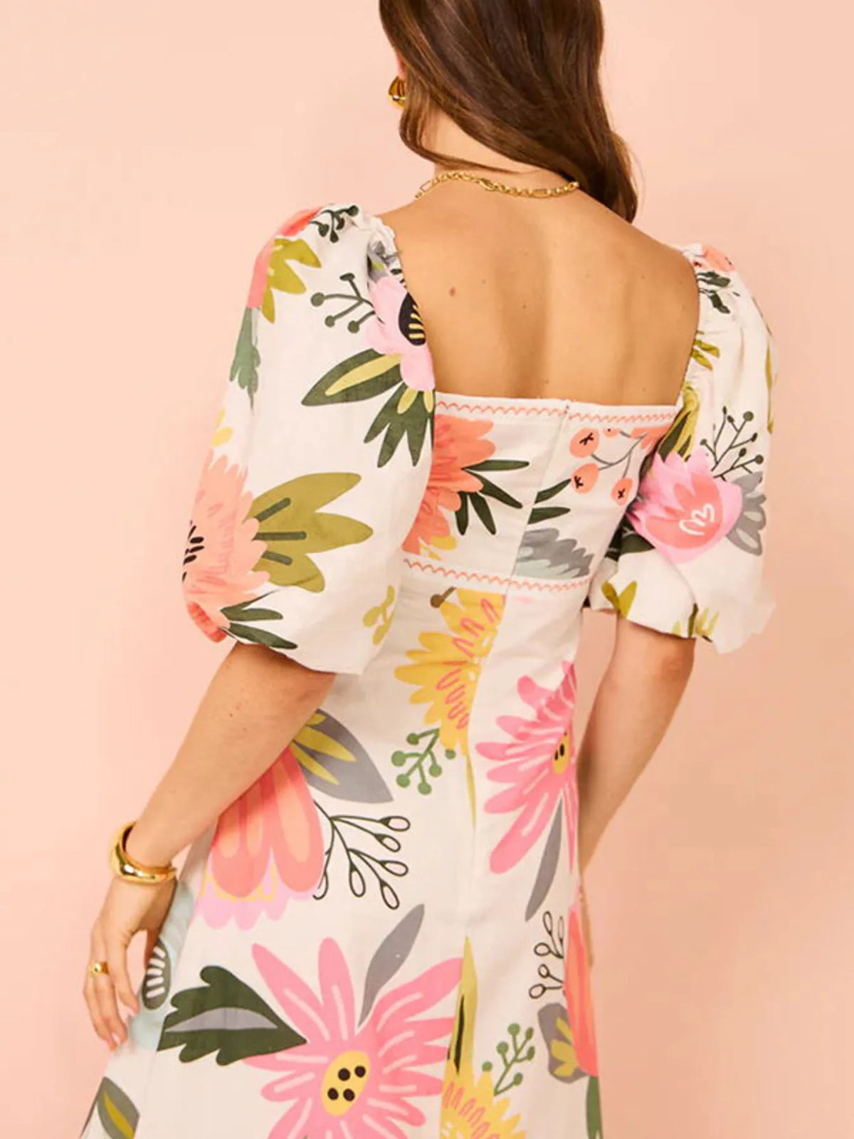 Floral maxi dress full length view