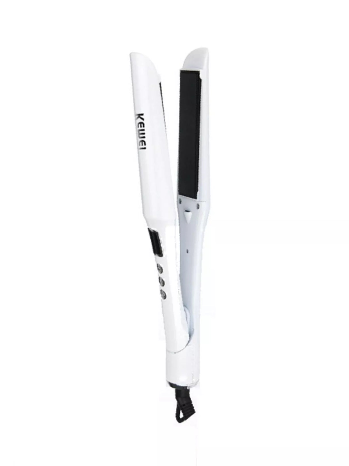 White constant temperature hair straightener main view