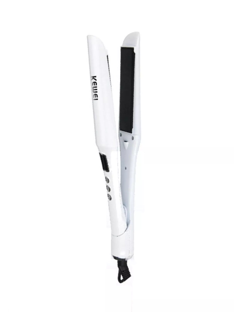 White constant temperature hair straightener main view