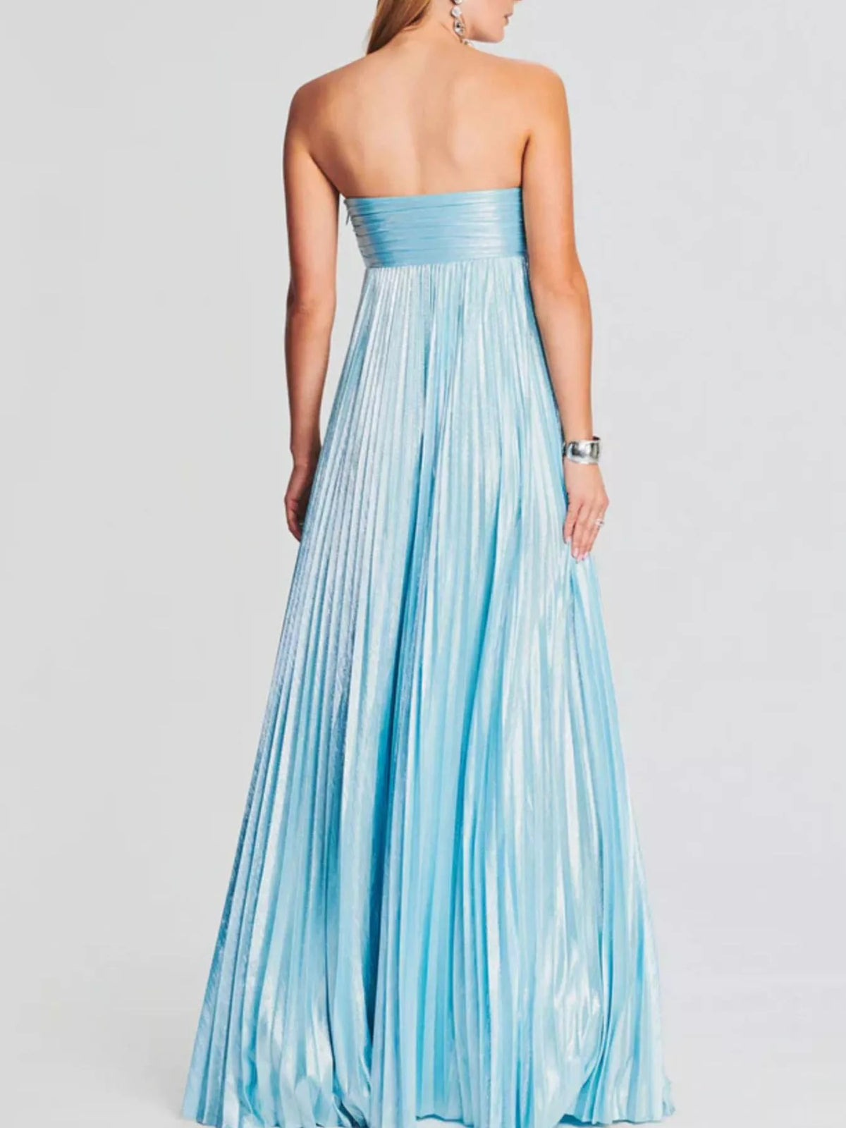split sweetheart tube maxi dress detail shot