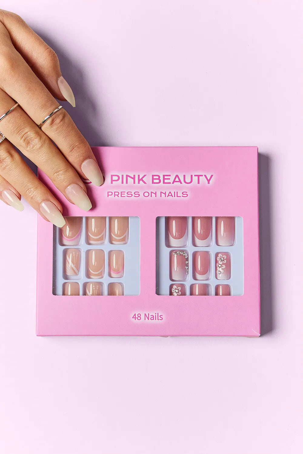 Press on nails packaging front