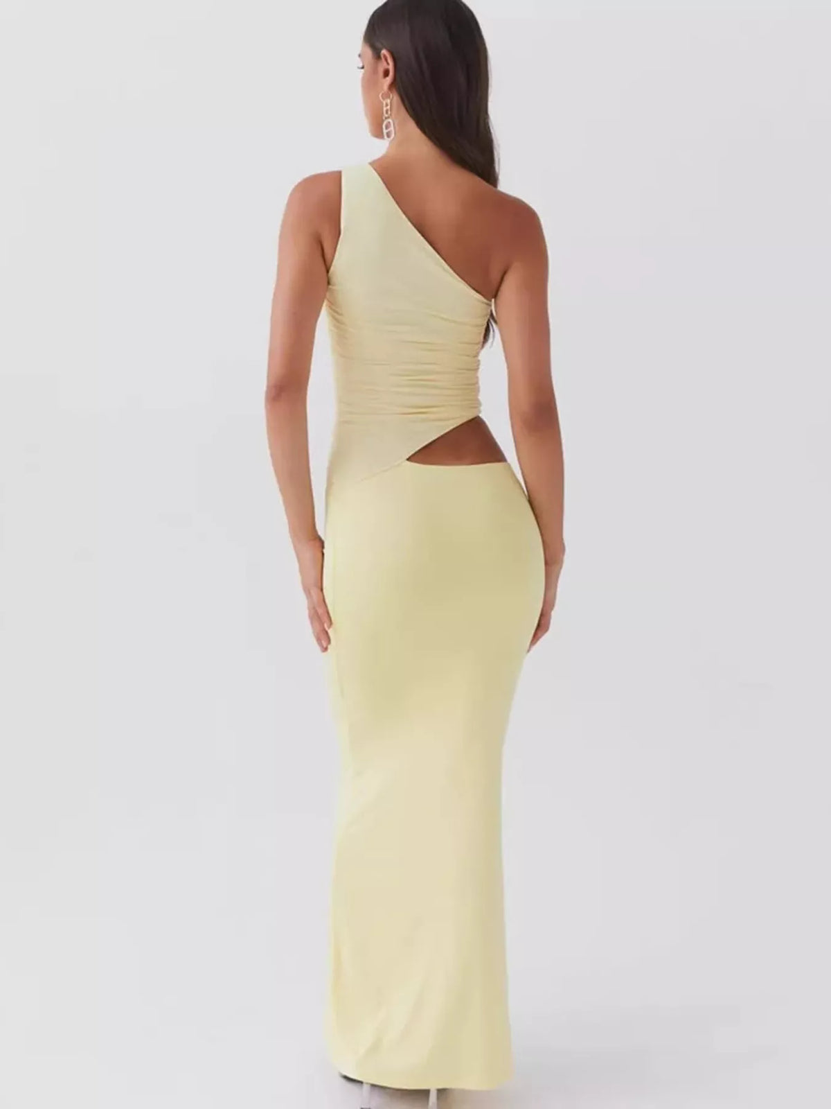 One shoulder maxi two piece set side view