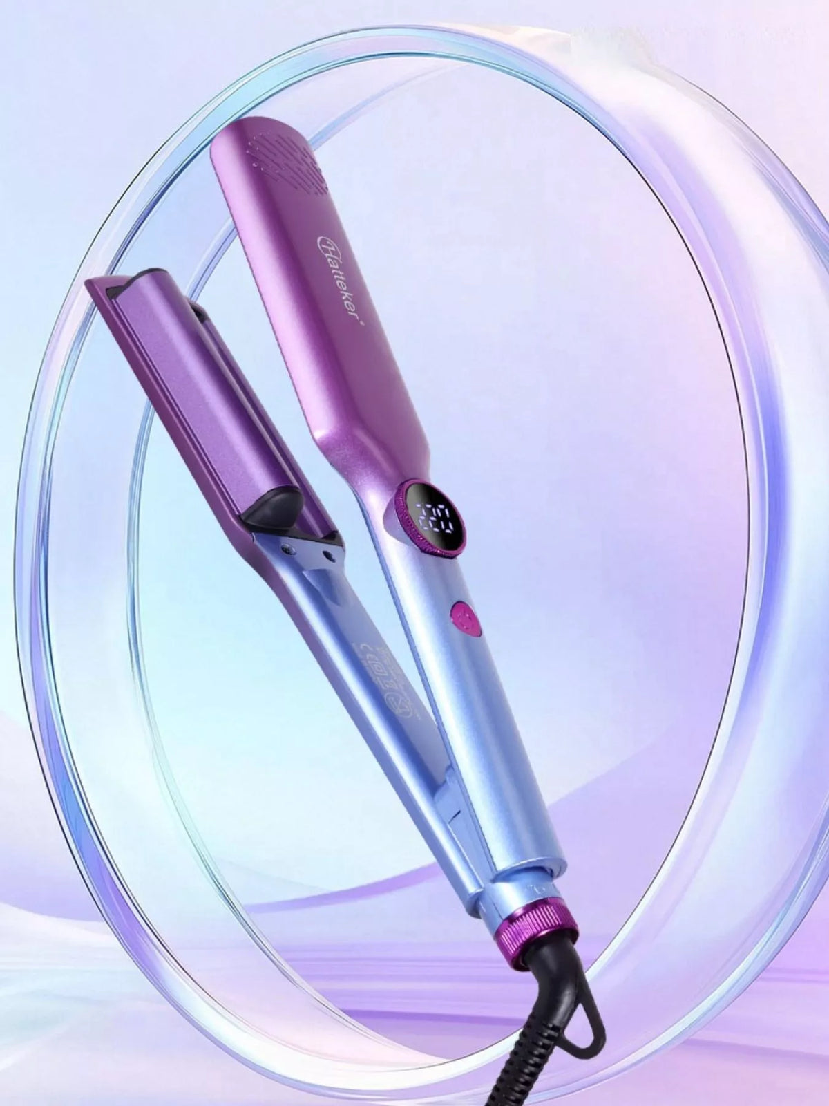 Curling iron temperature control display