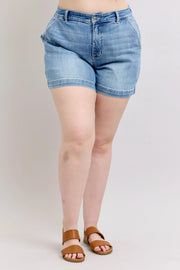 Judy Blue Plus Size High Rise Denim Shorts Medium - Fashorio