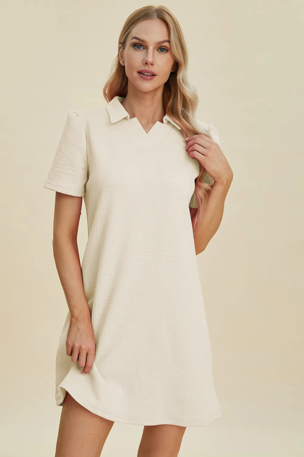 Short sleeve dress angled view