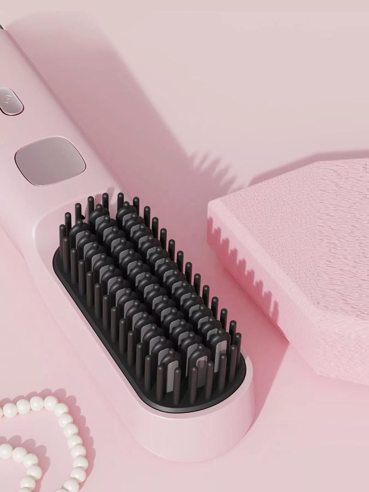 Straightening comb power button detail