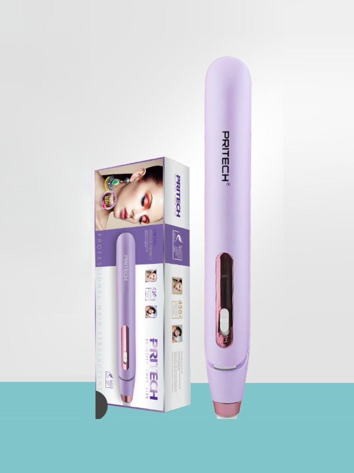 Portable straightener side view
