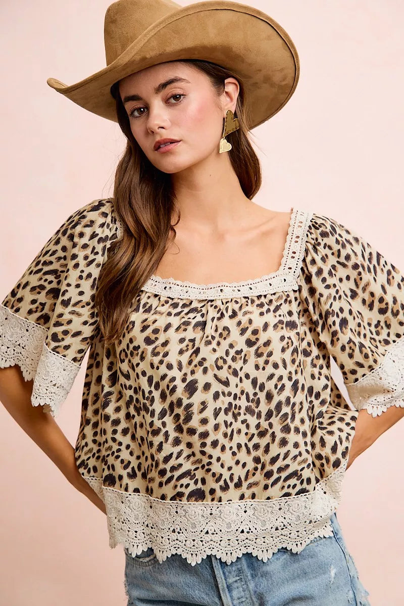 BiBi leopard top back view