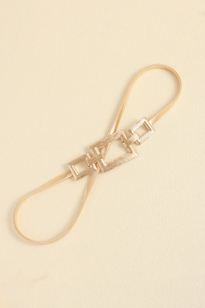 Square Shape Zinc Alloy Buckle Iron Belt - Fashorio
