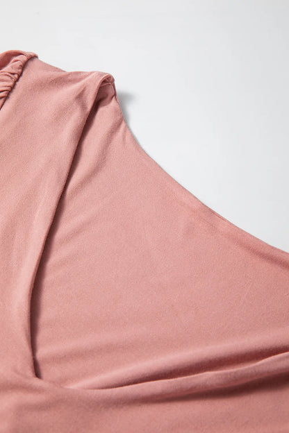 V-Neck Long Sleeve Bodysuit - Fashorio