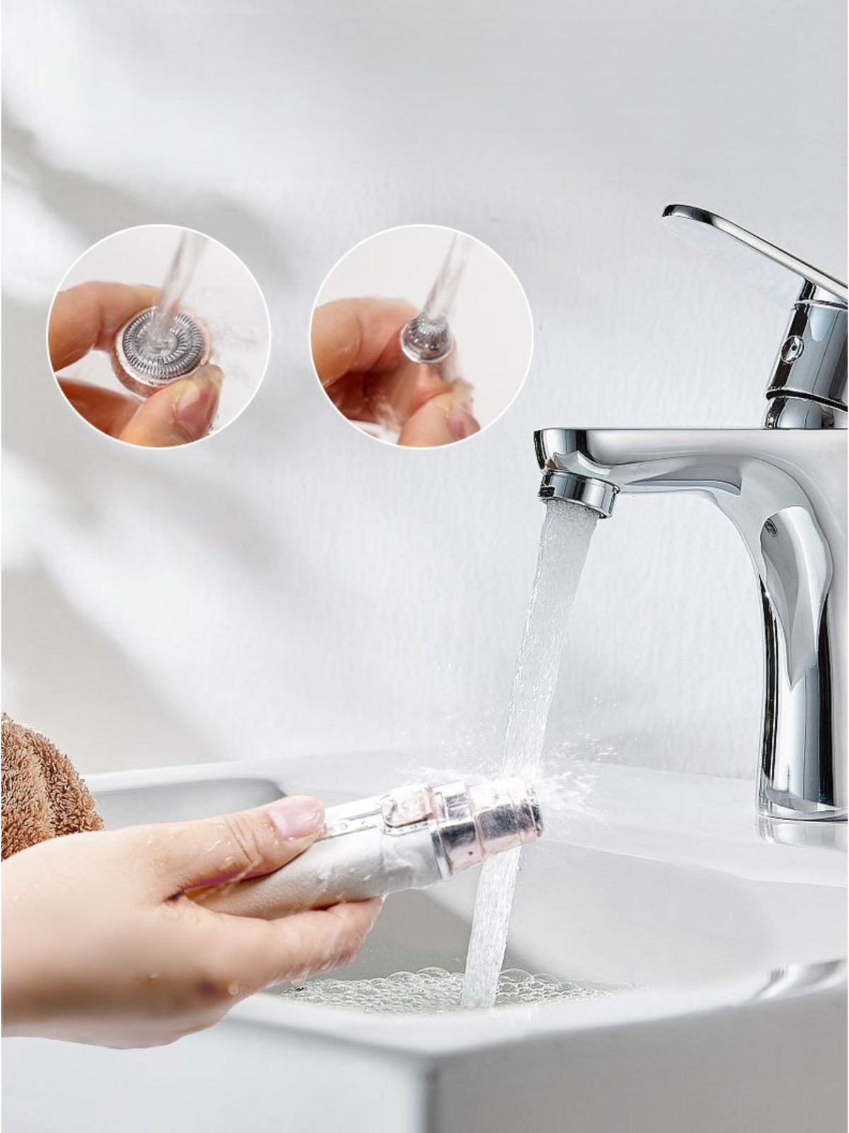 Eyebrow trimmer head detail