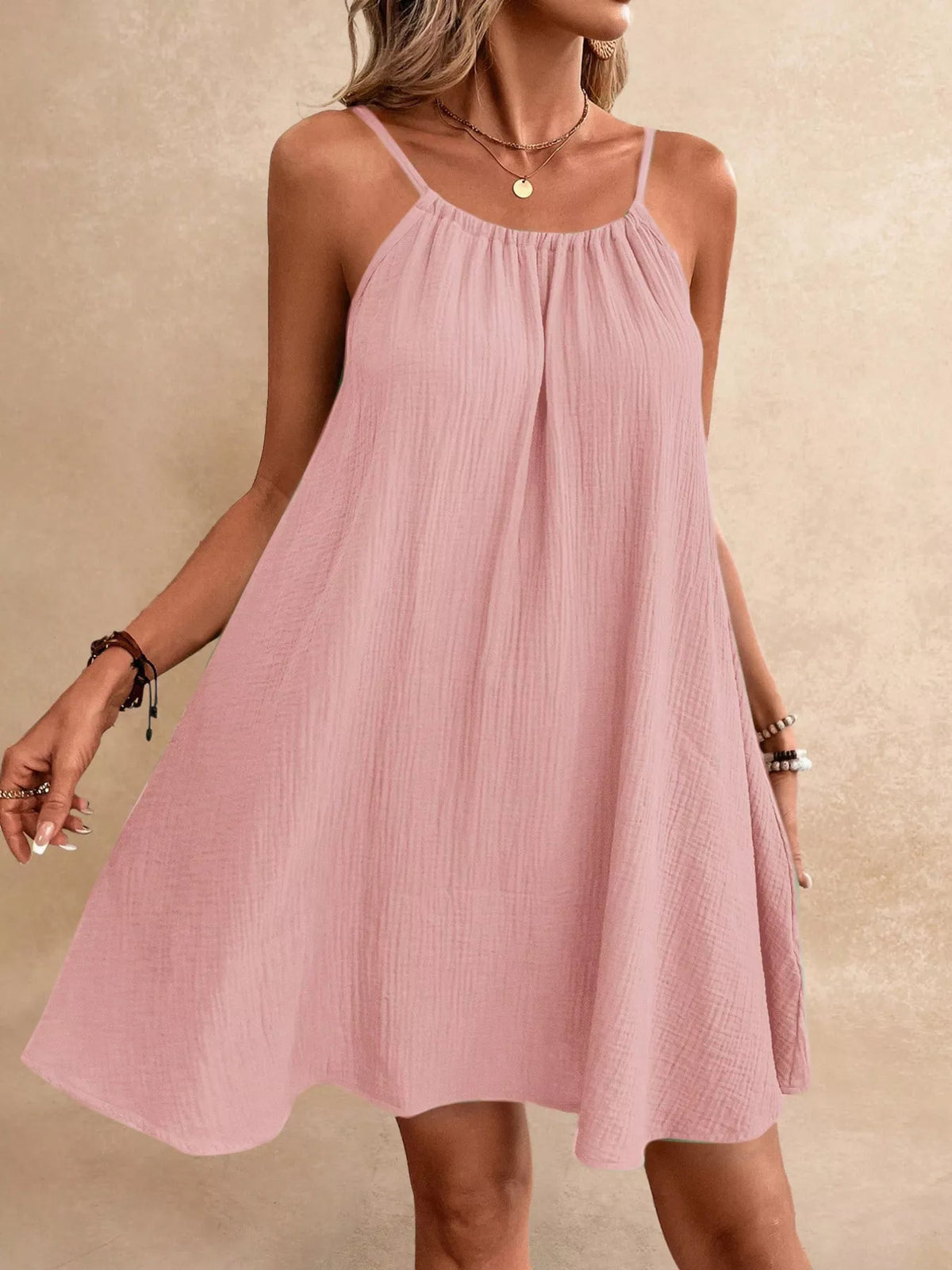 Spaghetti strap dress alternate colorway front view