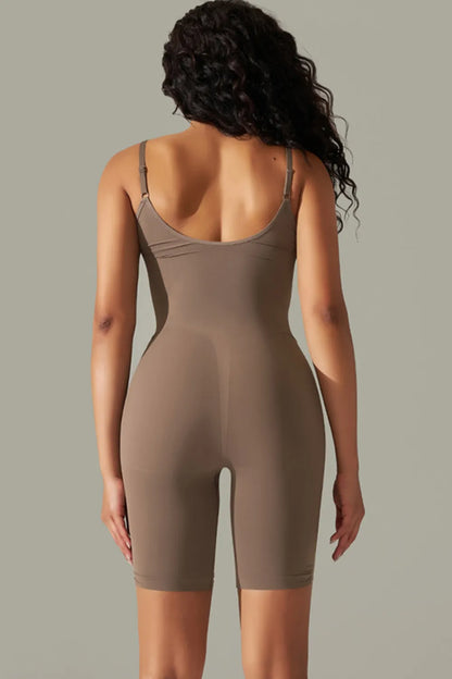 Spaghetti Strap Active Romper - Fashorio