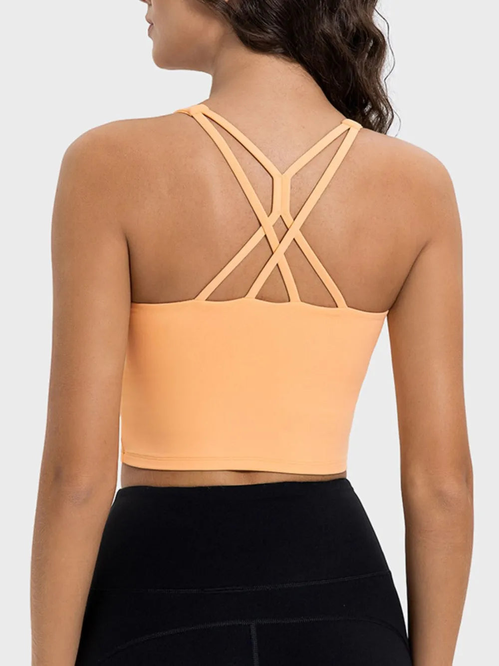 Millennia Crisscross Round Neck Active Tank - Fashorio