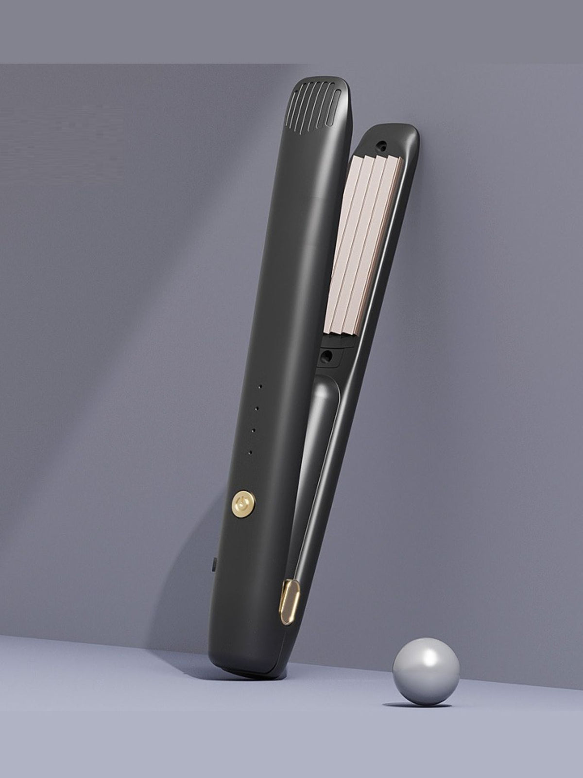 Straightener heated plates close up