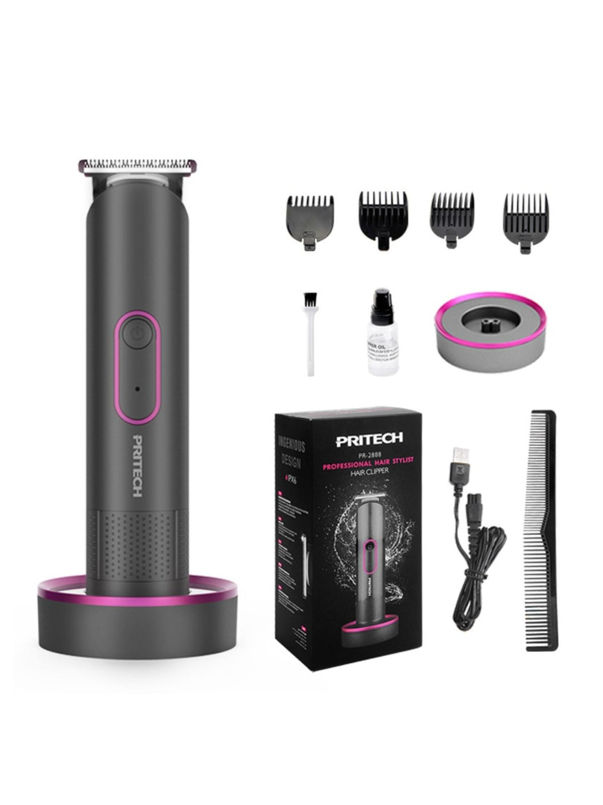 Hair clipper cutting blades close up