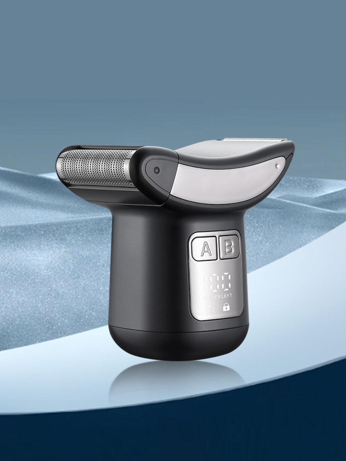Portable electric shaver in dark gray