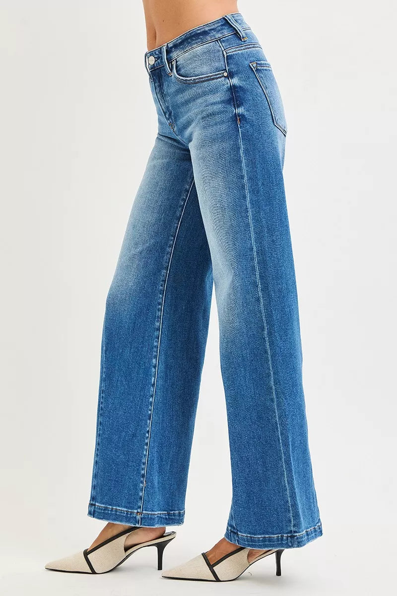RISEN flared jeans back view