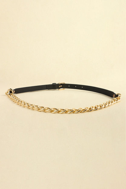 PU Leather Chain Belt - Fashorio
