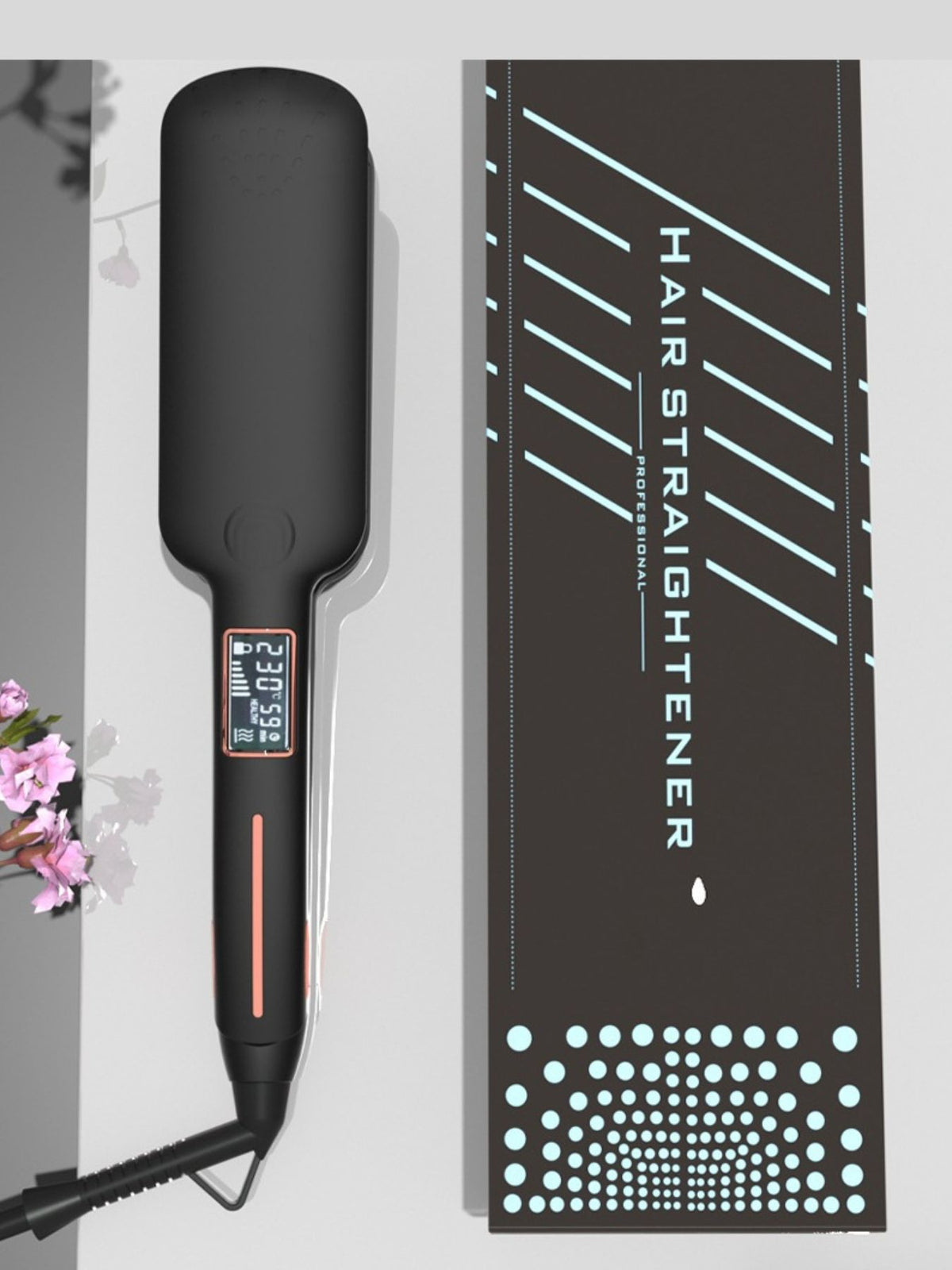 Hair straightener in black