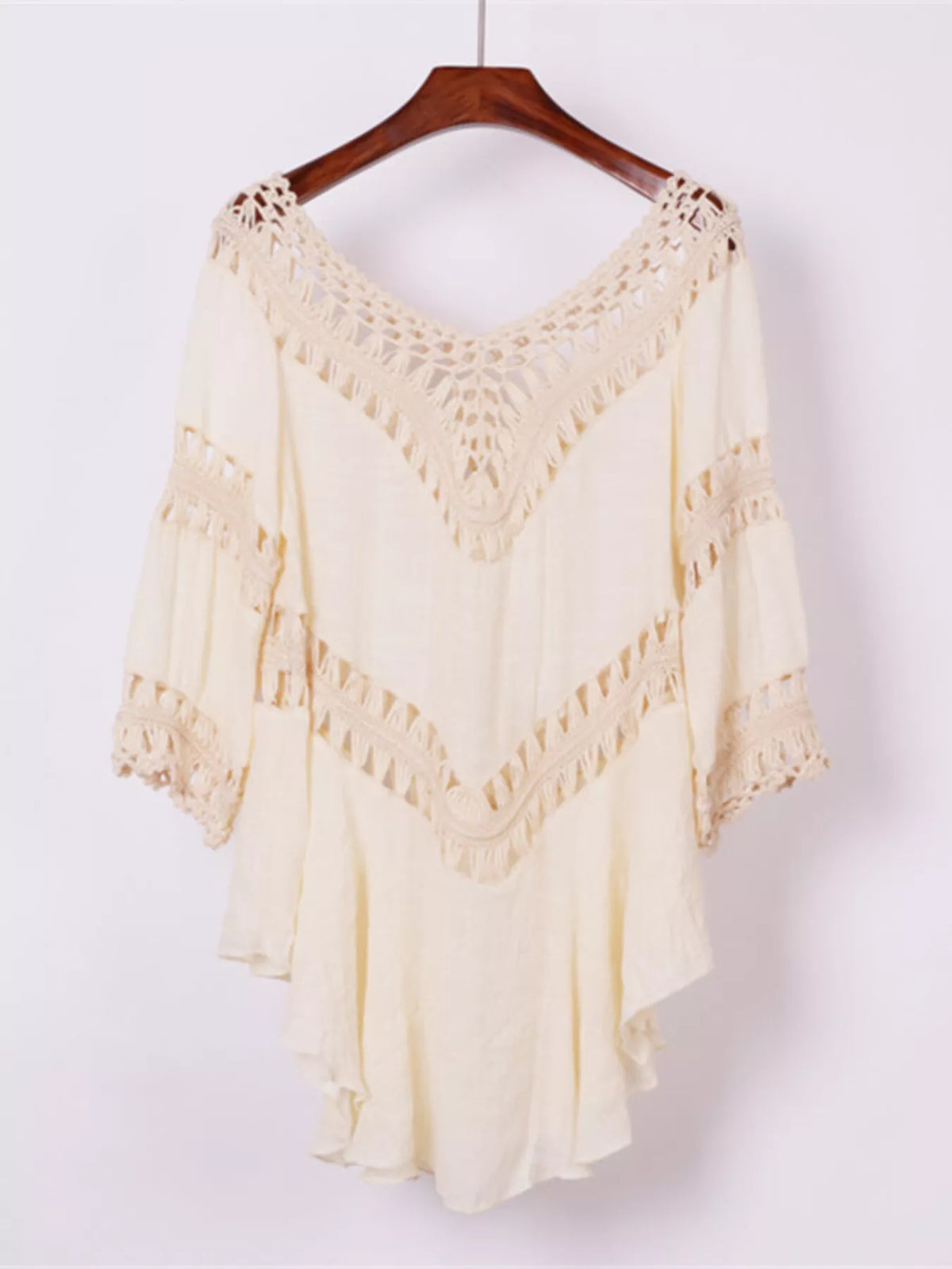 Crochet Trim Flowy Cover Up Dress additional view