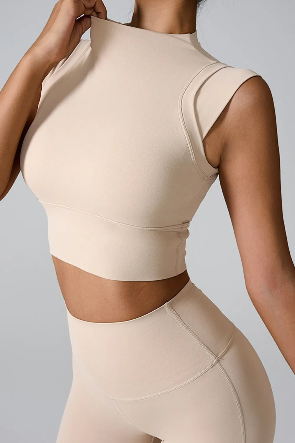 Mock Neck Active Tank - Fashorio