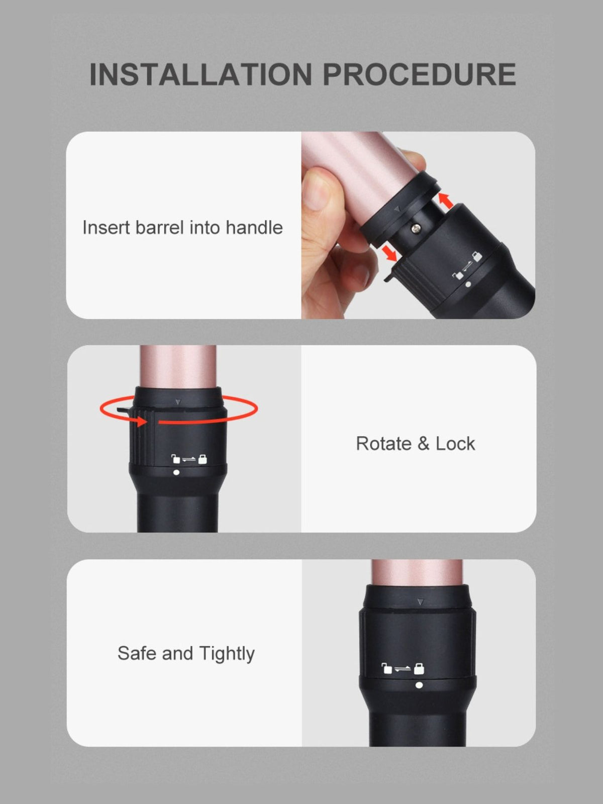 Curling iron set packaging contents