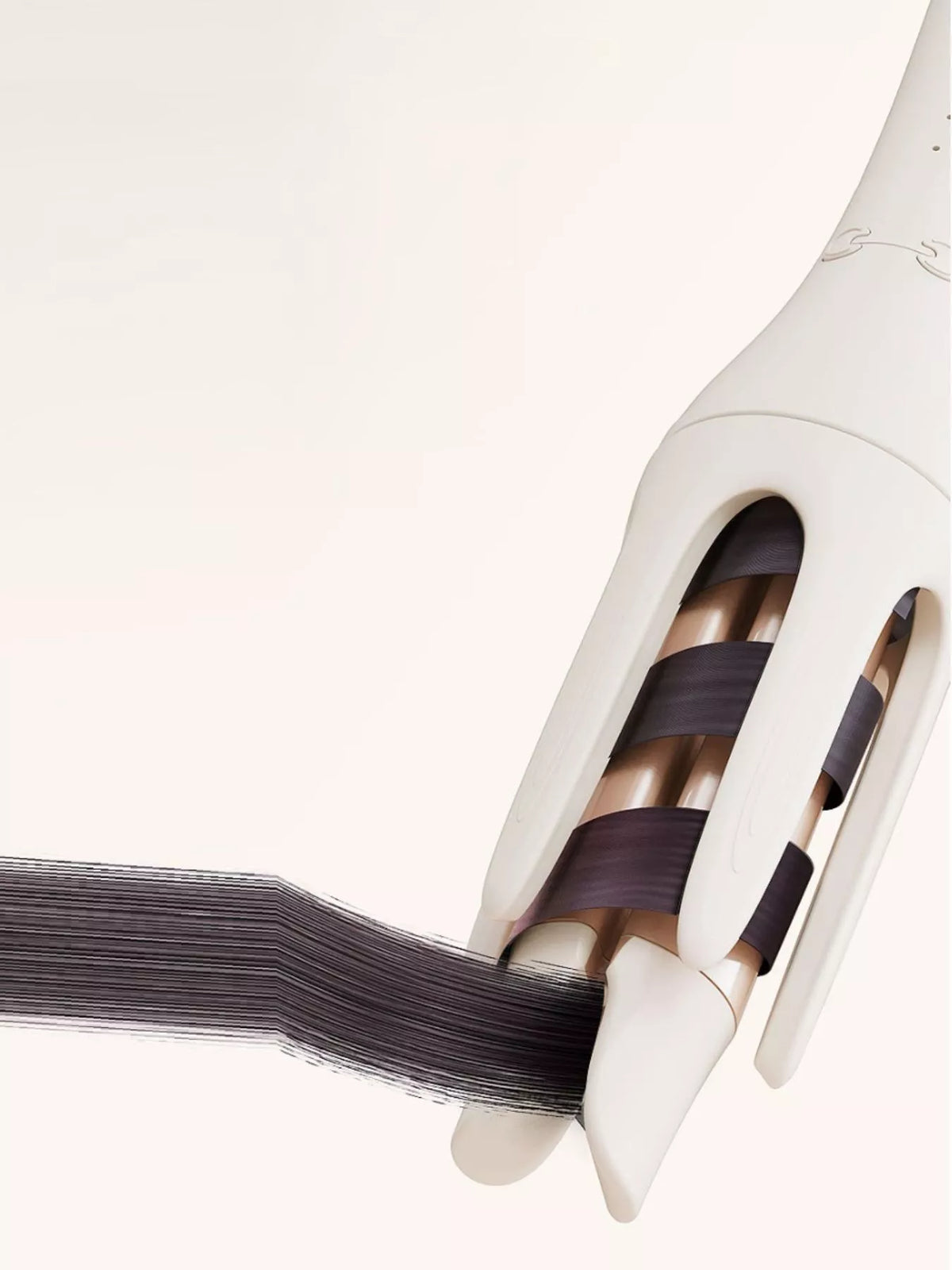 Light blue rotating ceramic curling iron