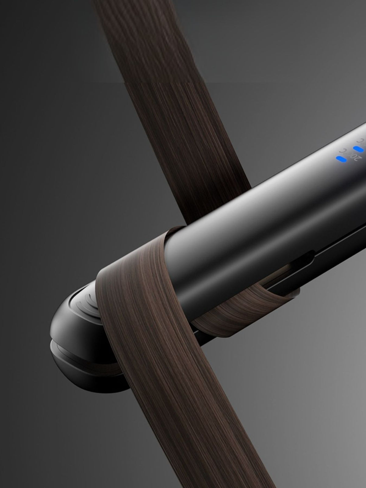 White hair straightener on a table