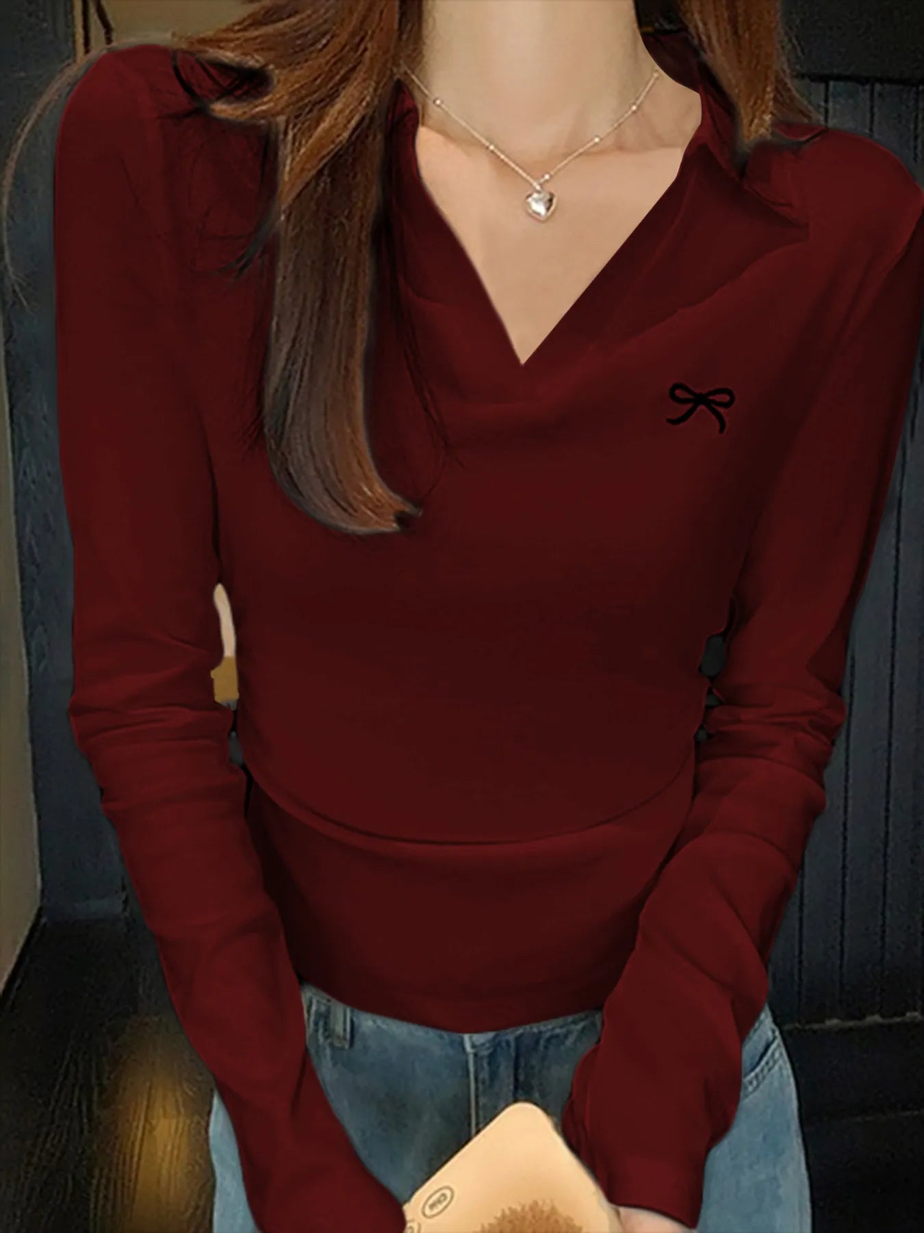 Johnny Collar Long Sleeve T-Shirt - Fashorio