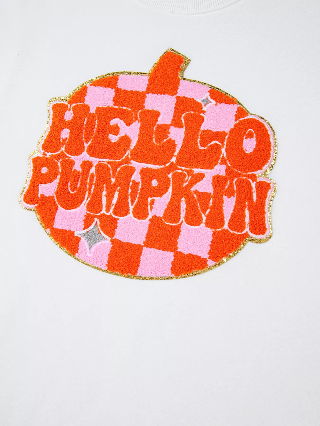 Halloween Pumpkin Patched Pattern Long Sleeve Sweatshirt - Fashorio