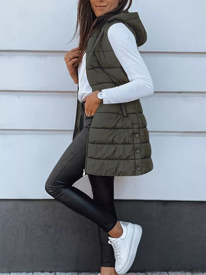 Zip Up Hooded Winter Coat - Fashorio