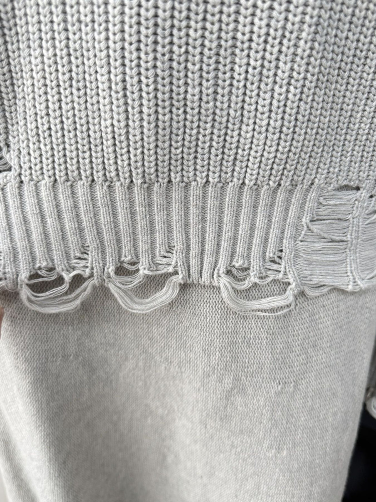 Distressed Sweater and Skirt Two Piece Set, view 22