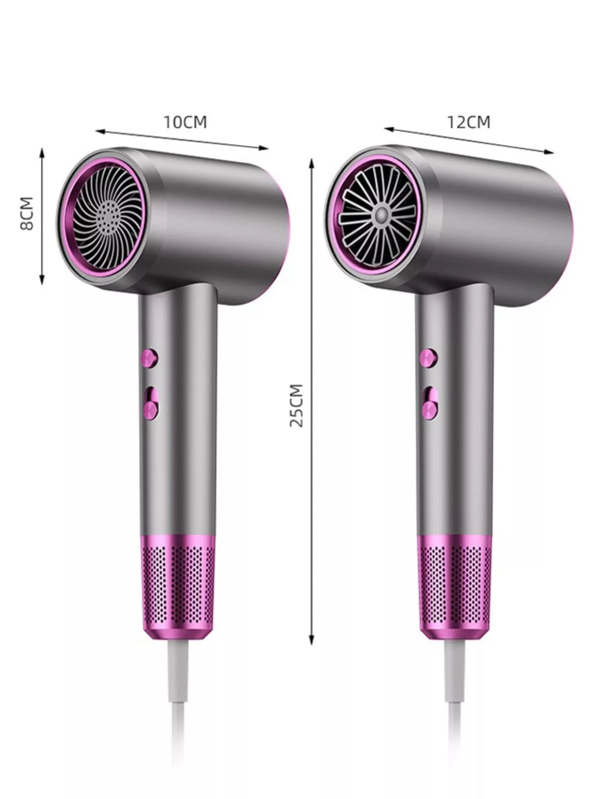 Multi speed hair dryer packaged