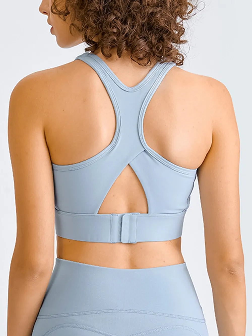 Square neck racerback cropped tank styling detail
