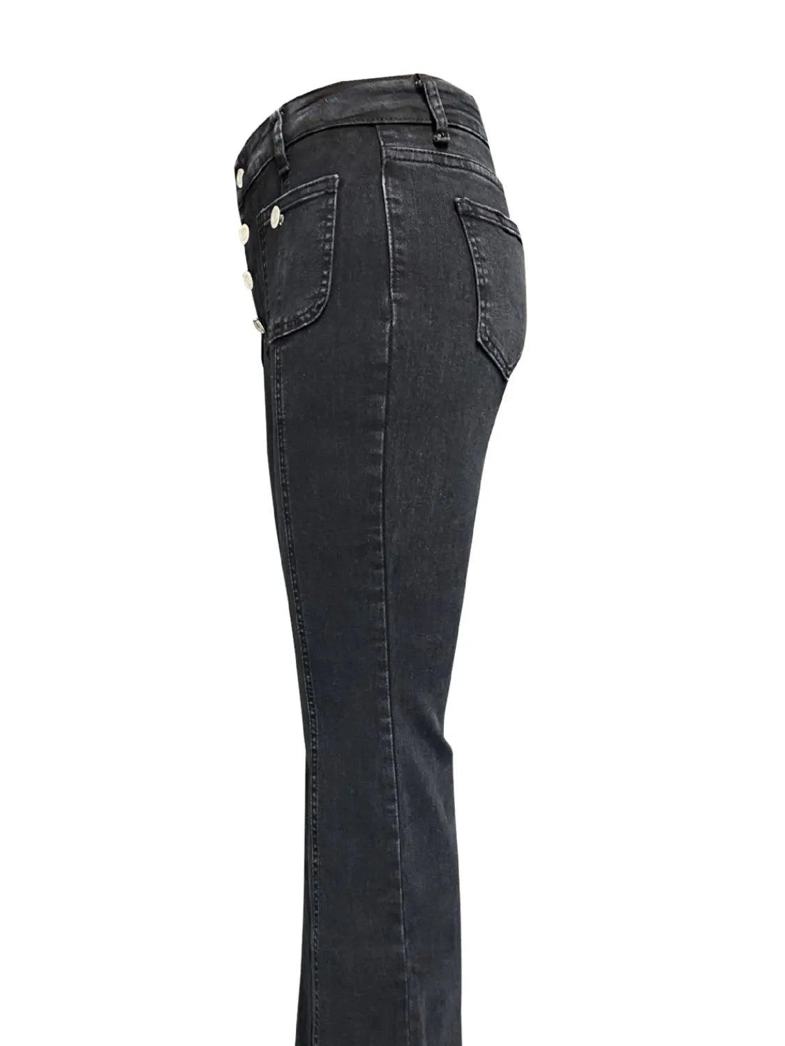 High Stretch Flare Jeans with Pockets, view 12